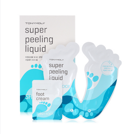 пилинг-носочки для стоп tony moly shiny foot super peeling liquid